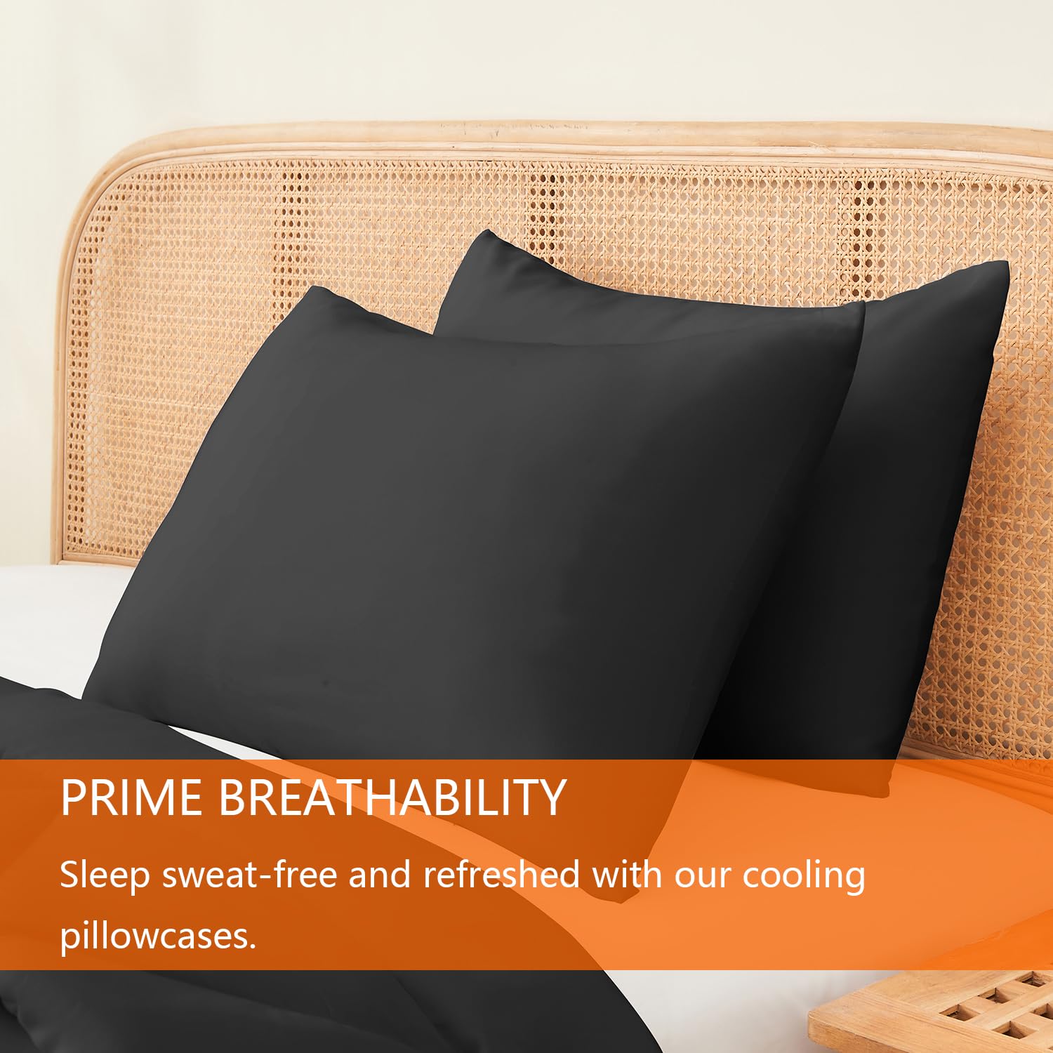 Juego de Edredón para Cama Queen YOOHU Negro, 3 Piezas - Imagen 9