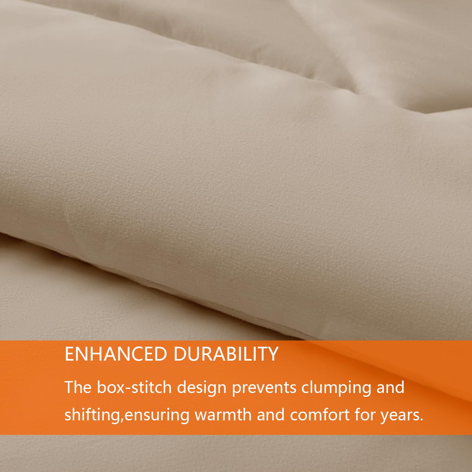 Set de Edredón King YOOHU Beige, 3 Piezas Juego de Cómodo - Imagen 6