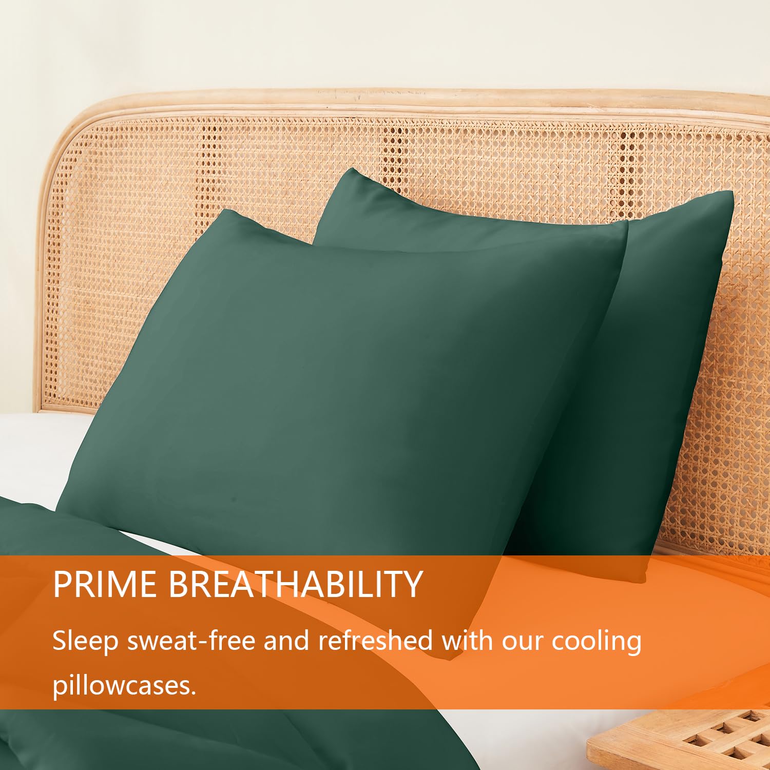 Juego de edredón King YOOHU Verde Esmeralda, 3 Piezas Juego - Imagen 9