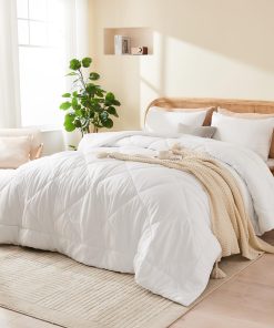 Juego de Edredón Completo Blanco YOOHU, 3 Piezas, Ligero
