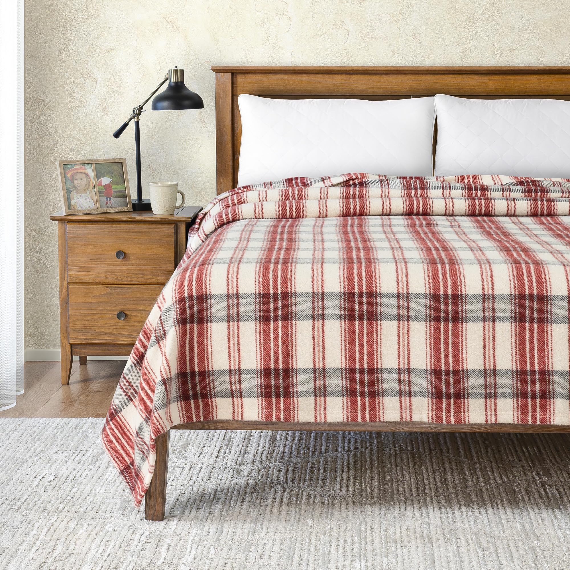 Manta Poyet Motte Tahoe 450GSM 90% Lana -Rosewood