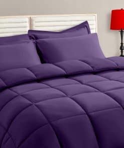 Juego de Edredón Morado TAIMIT - 7 Piezas, Ropa de Cama en