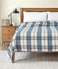 Manta Poyet Motte Tahoe 450GSM de lana -Azul