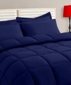 Juego de Edredón Completo TAIMIT Navy - 7 Piezas, Ropa de