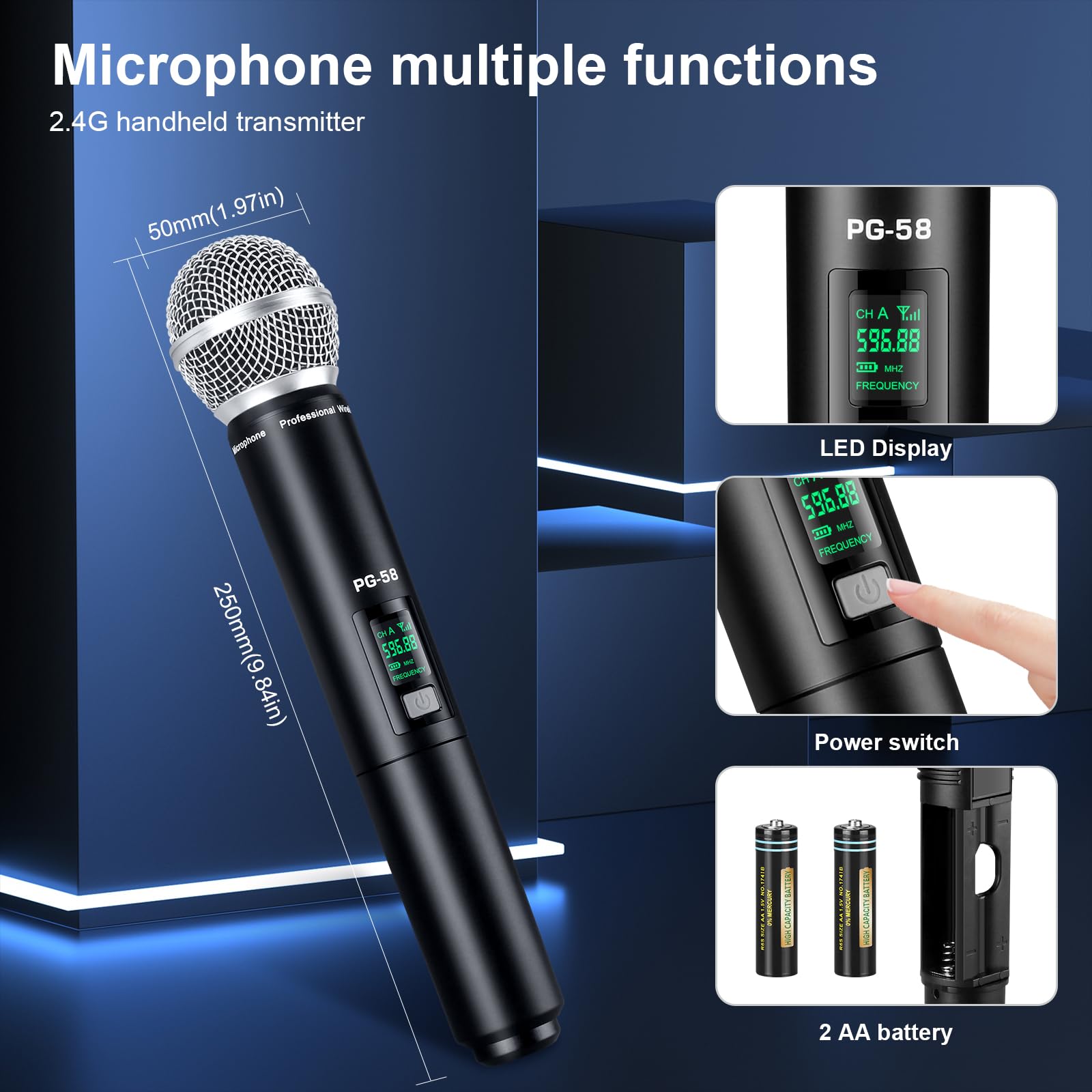 Sistema de Micrófono Inalámbrico ZOMON, Set de Micrófono - Imagen 5