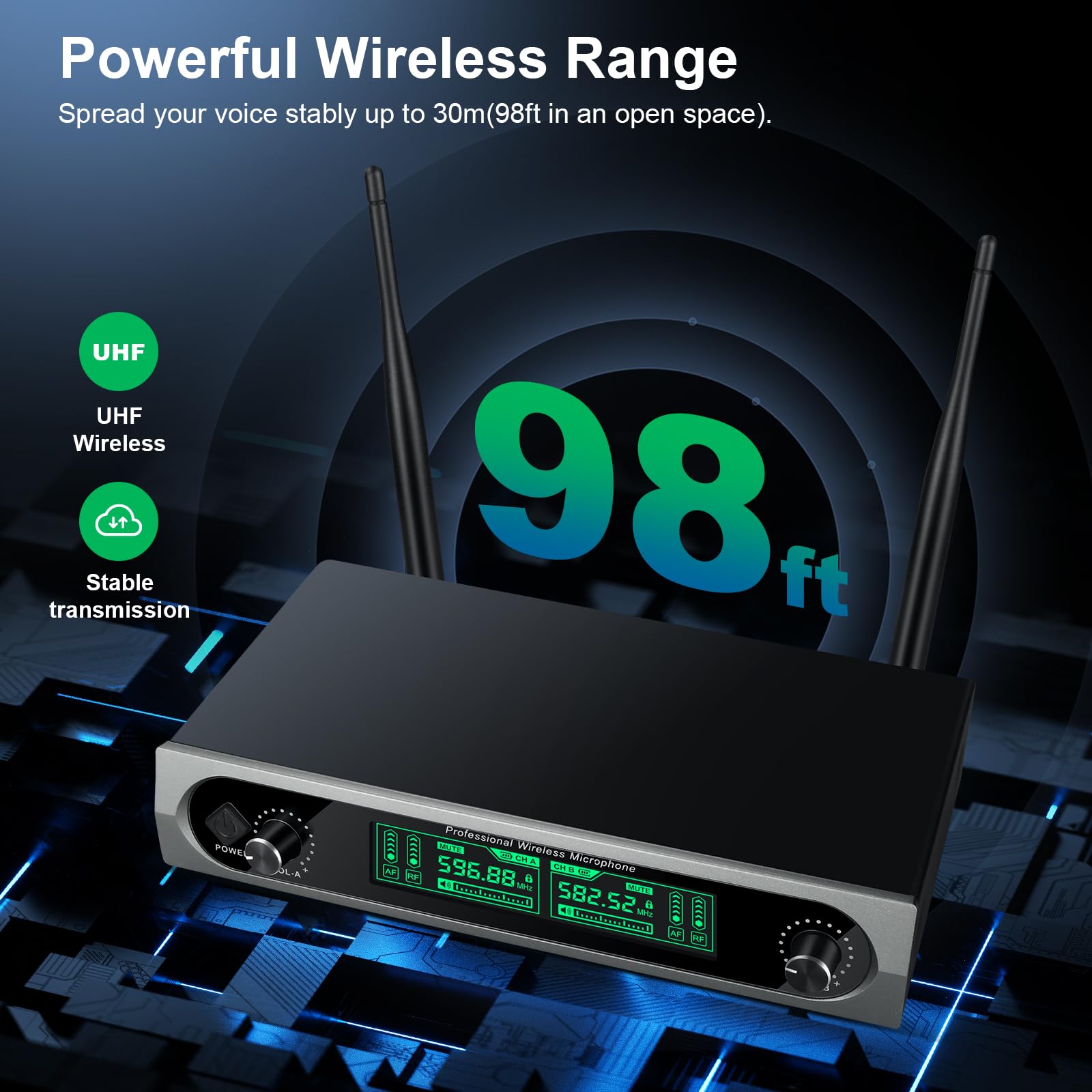 Sistema de Micrófono Inalámbrico ZOMON, Set de Micrófono - Imagen 4