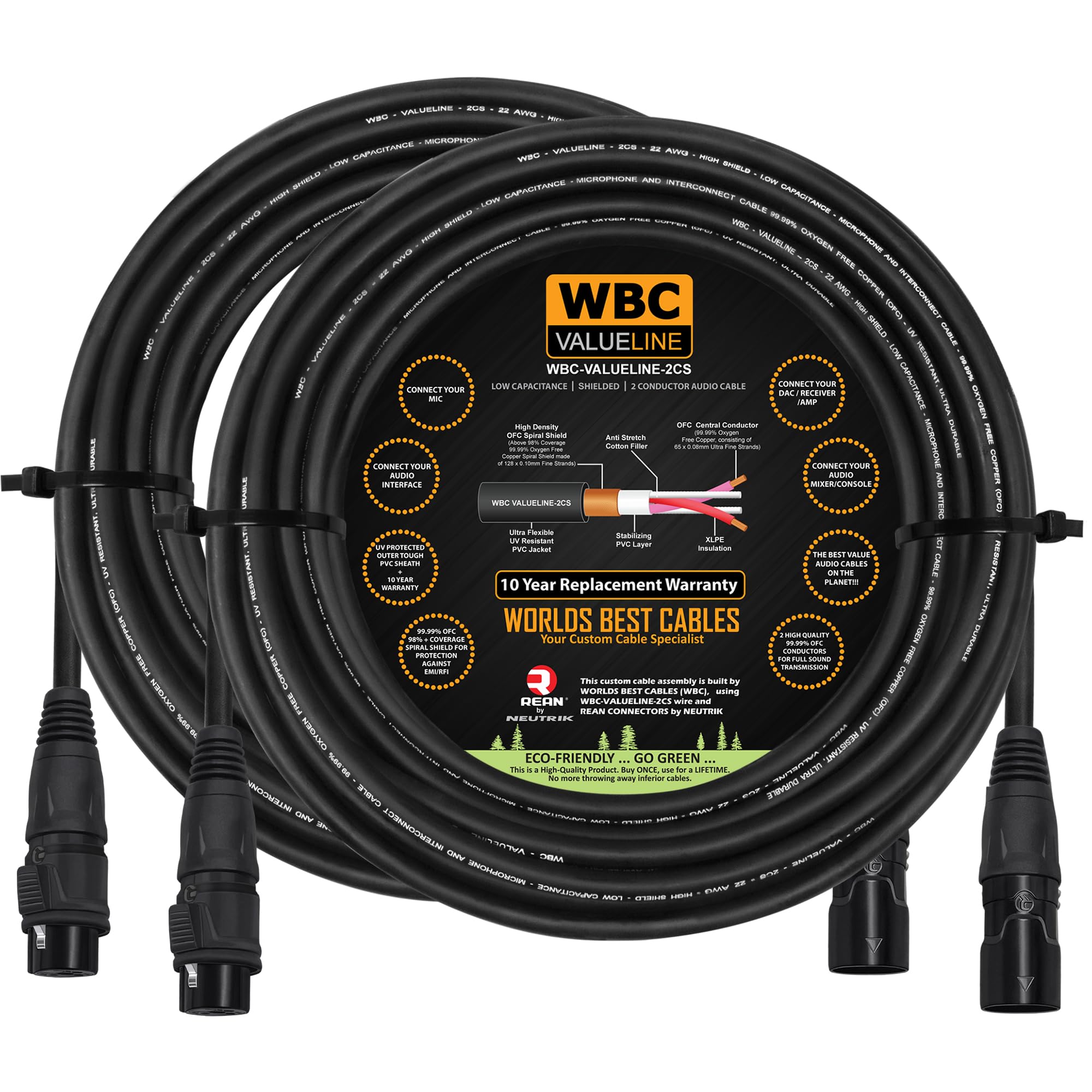 WBC-VALUELINE-2CS (22 AWG) - 2 Unidades - 60 pies - Cable