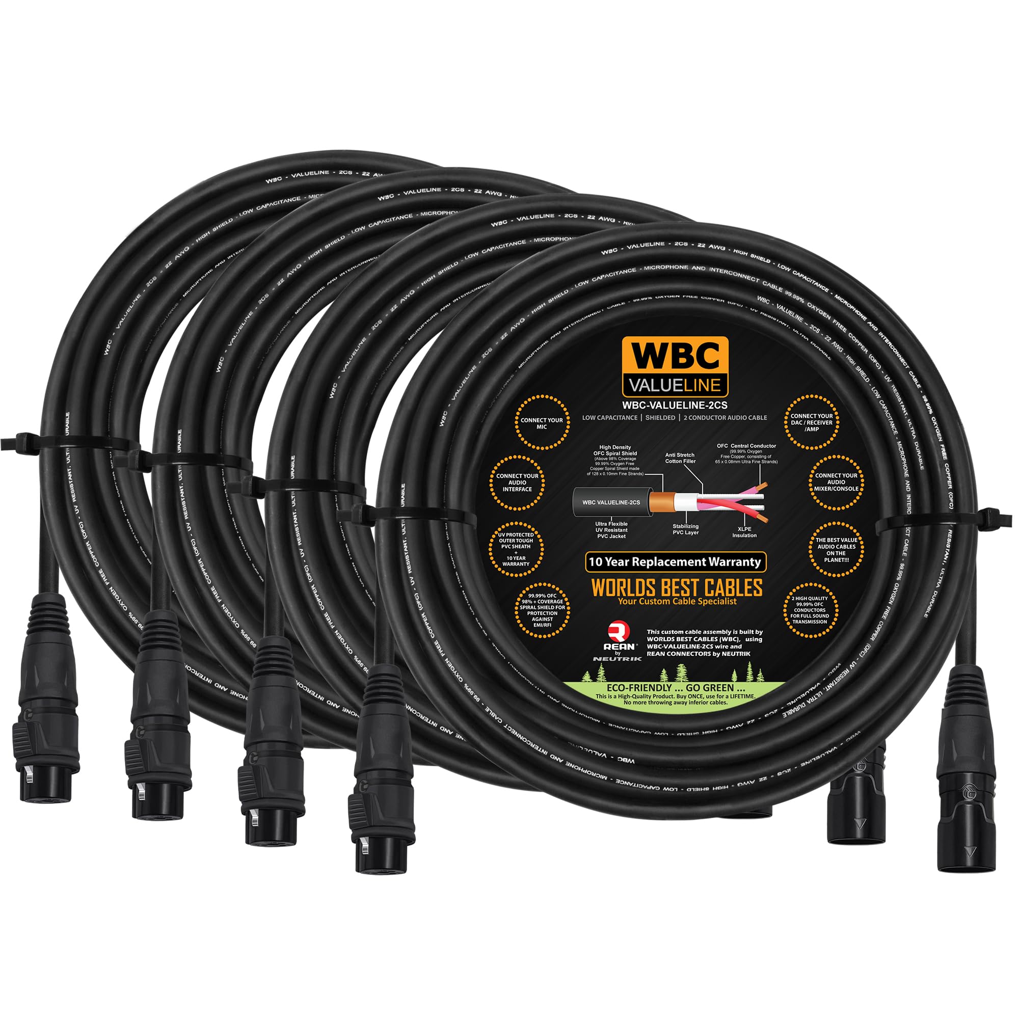 WBC-VALUELINE-2CS (22 AWG) - 4 Unidades - 20 pies Cable