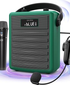 Amplificador de Voz SHIDU con Micrófono -Verde