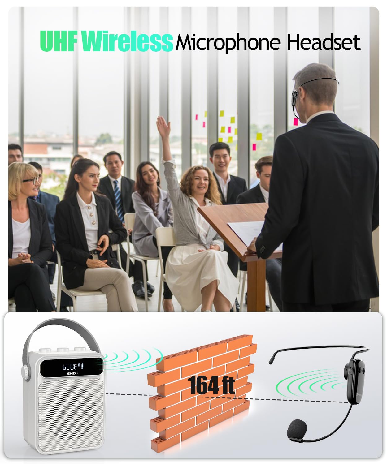 Amplificador de Voz SHIDU con Micrófono -ire Libre - Imagen 6