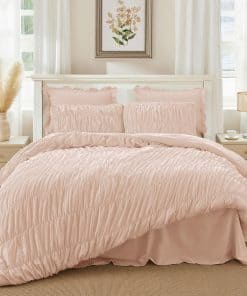 Juego de Edredón Rosa CAPALOCA Queen - Edredón de Peluche