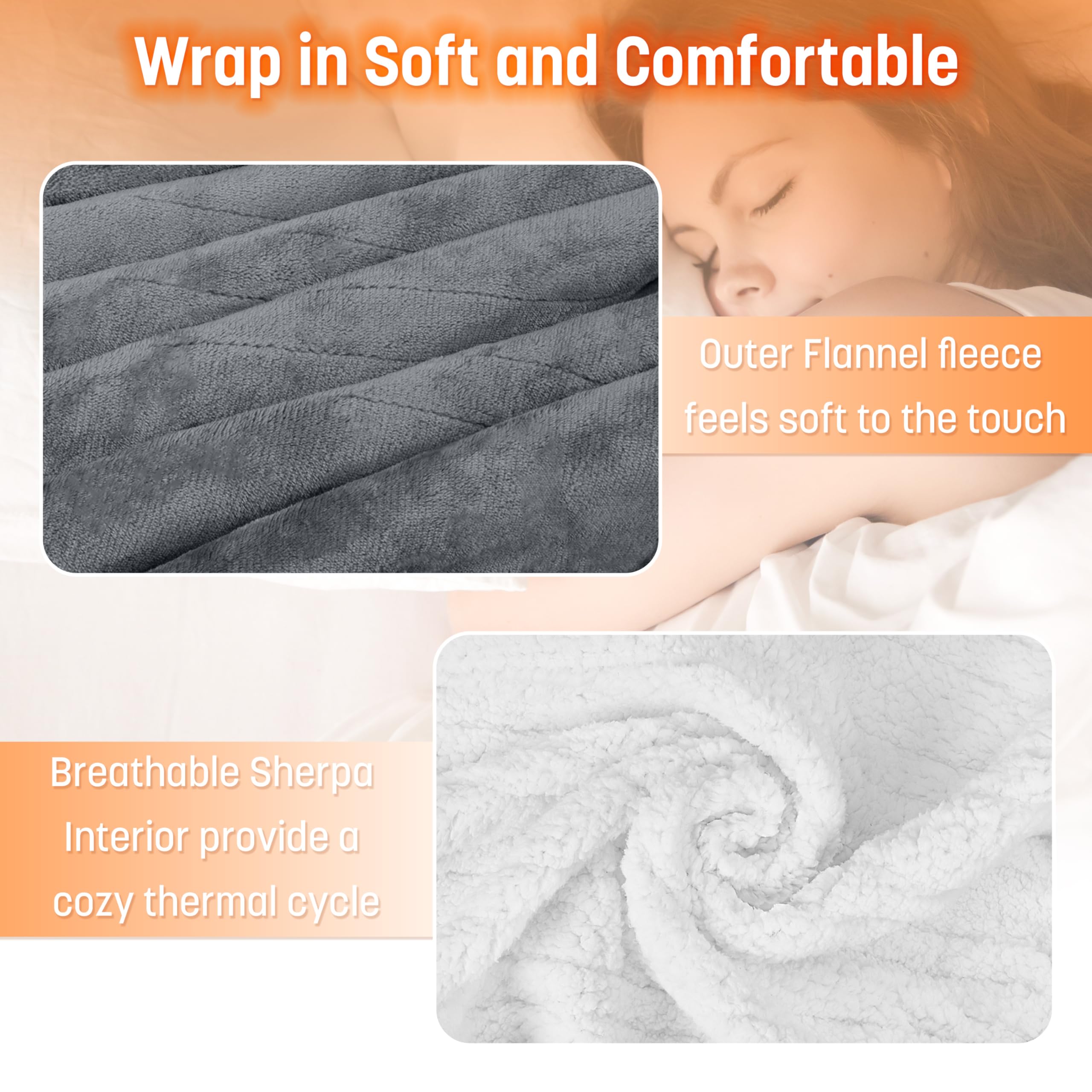 Manta Eléctrica con Mangas Catalonia, Manta -Gris - Imagen 6