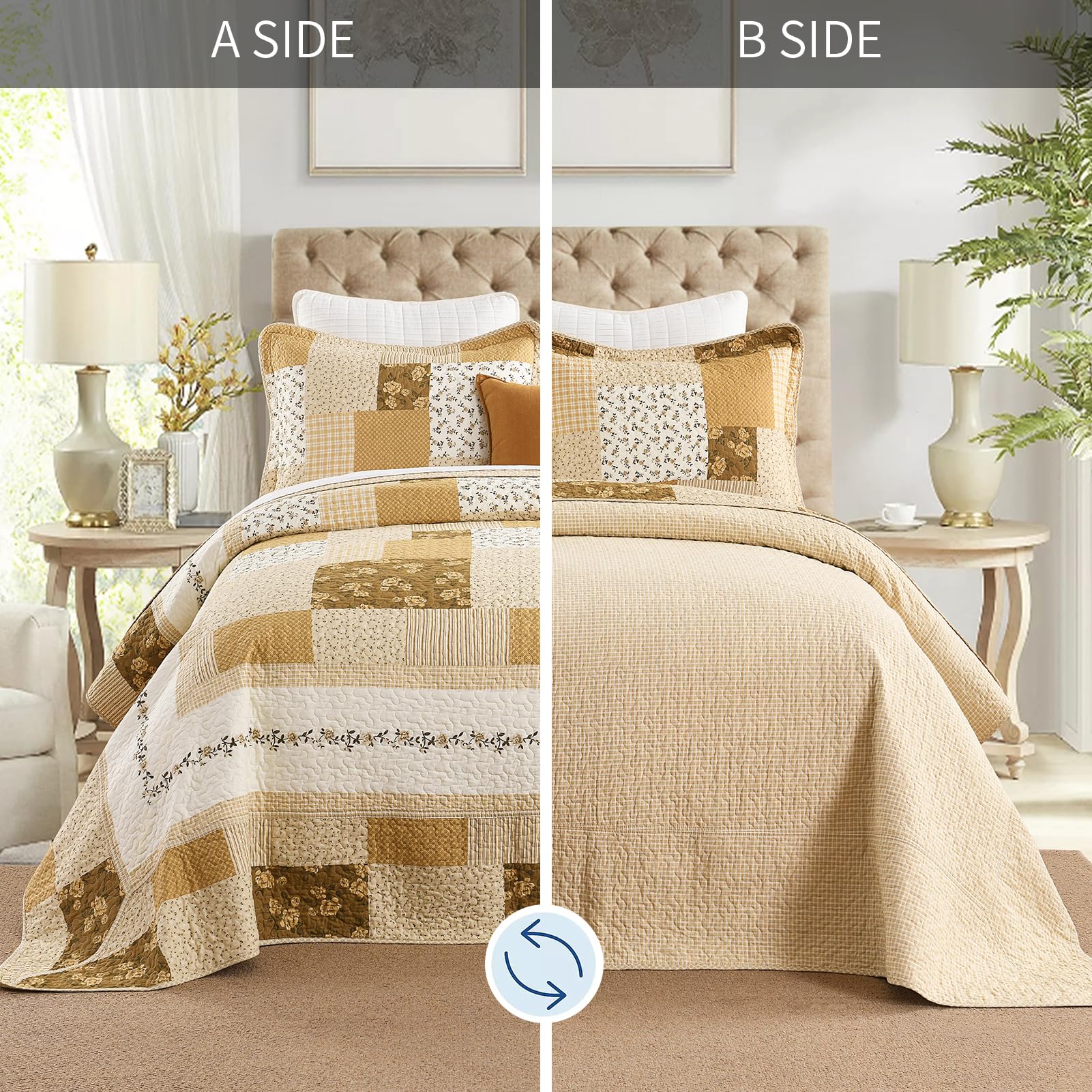 Colcha California King de 100% Algodón, Extra Grande - Imagen 8