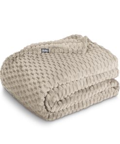 Manta de Microplush Texturizada Bare Home - -Ostra de Gofre