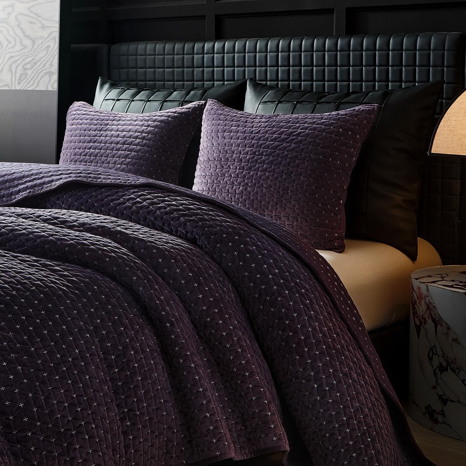 Juego de Edredón de Terciopelo de Lujo WARMDERN Tamaño