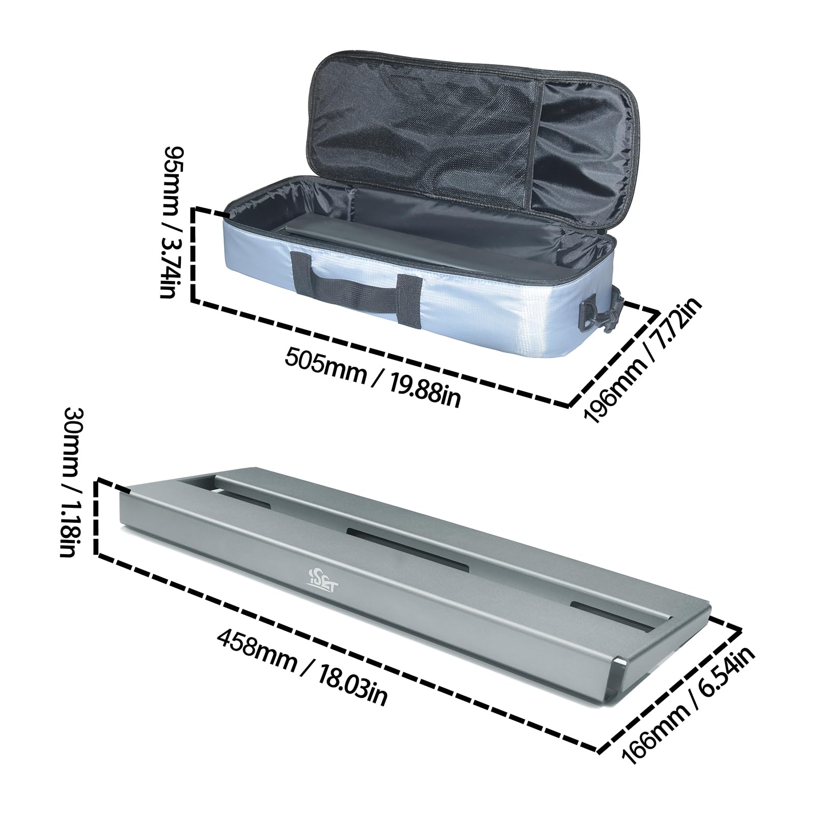 Tablero de Pedales de Aluminio ISET Super Ligero 1.23 lb - Imagen 3