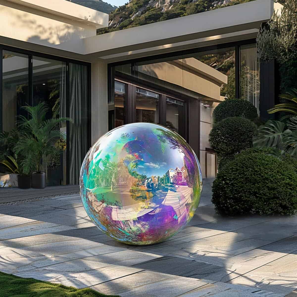 Bola de Espejo Inflable Gigante OZIS, Globos Brillantes y