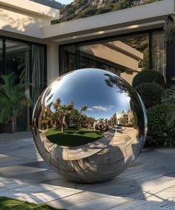 Bola de espejo inflable gigante OZIS -Plata