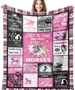Manta de Caballo para Niñas Mujeres Amantes de los Caballos