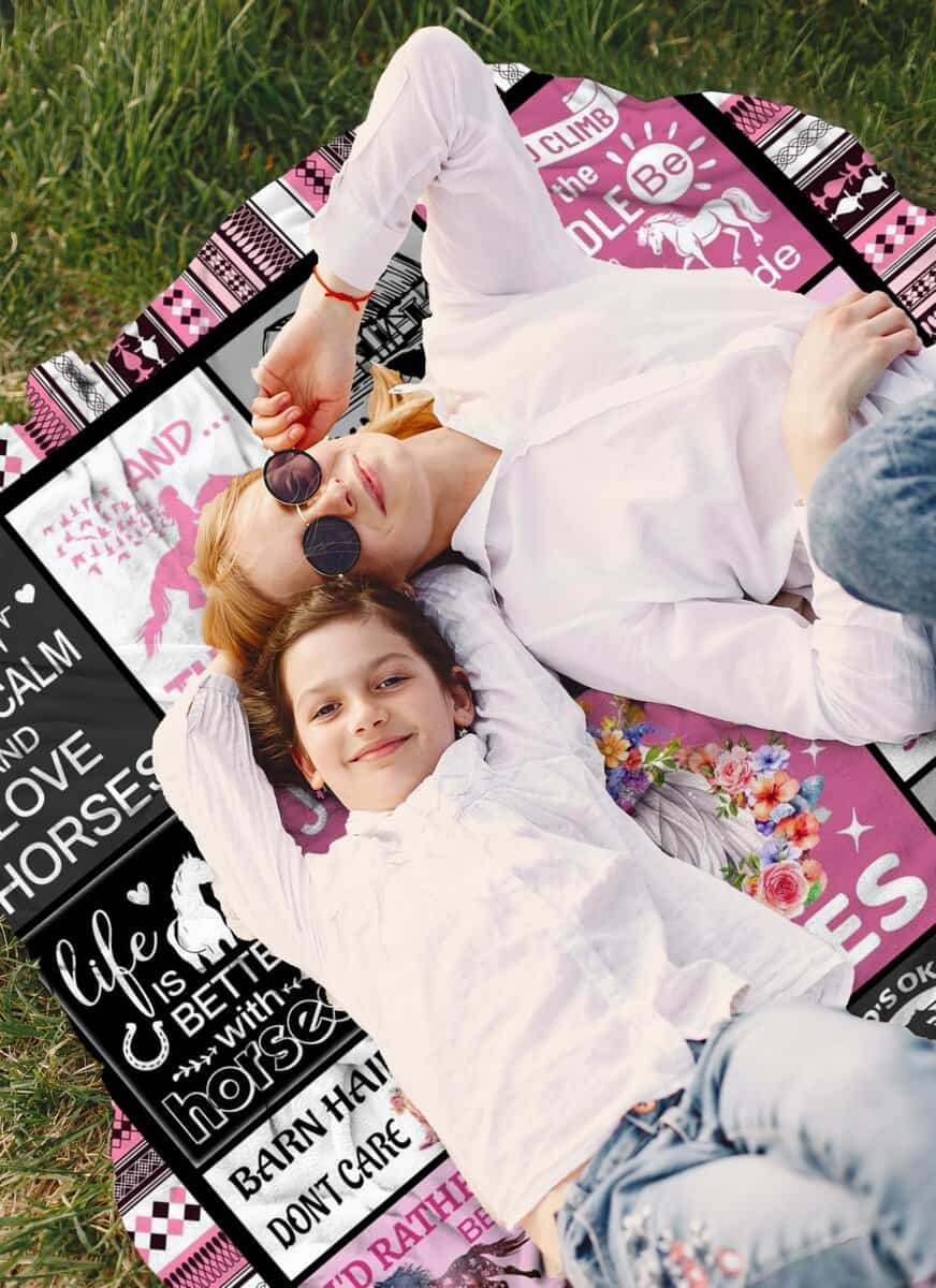Manta de Caballo para Niñas Mujeres Amantes de los Caballos - Imagen 6