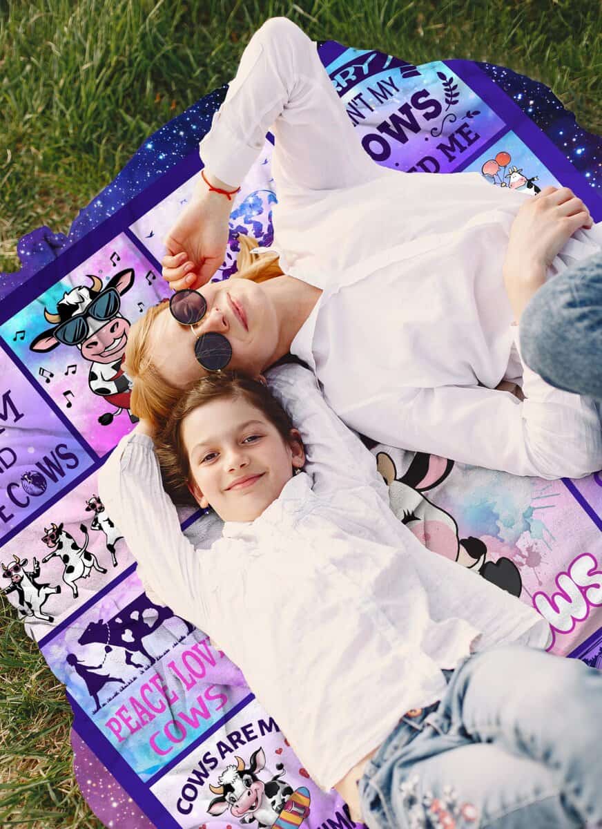 Manta de Vaca Regalos para Mujeres Niñas Amantes Decoración - Imagen 6