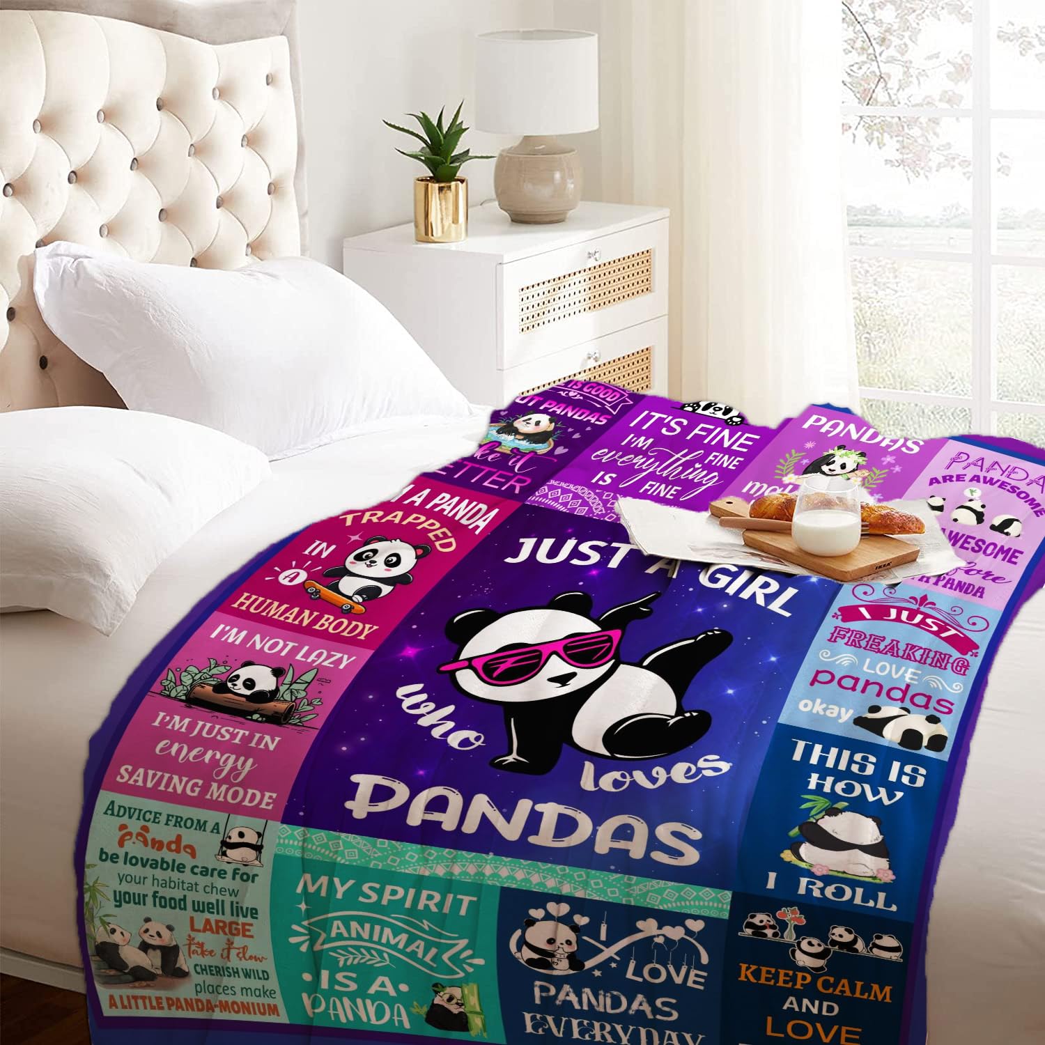 Manta de Panda para Niñas Mujeres Amantes de los Pandas - Imagen 7