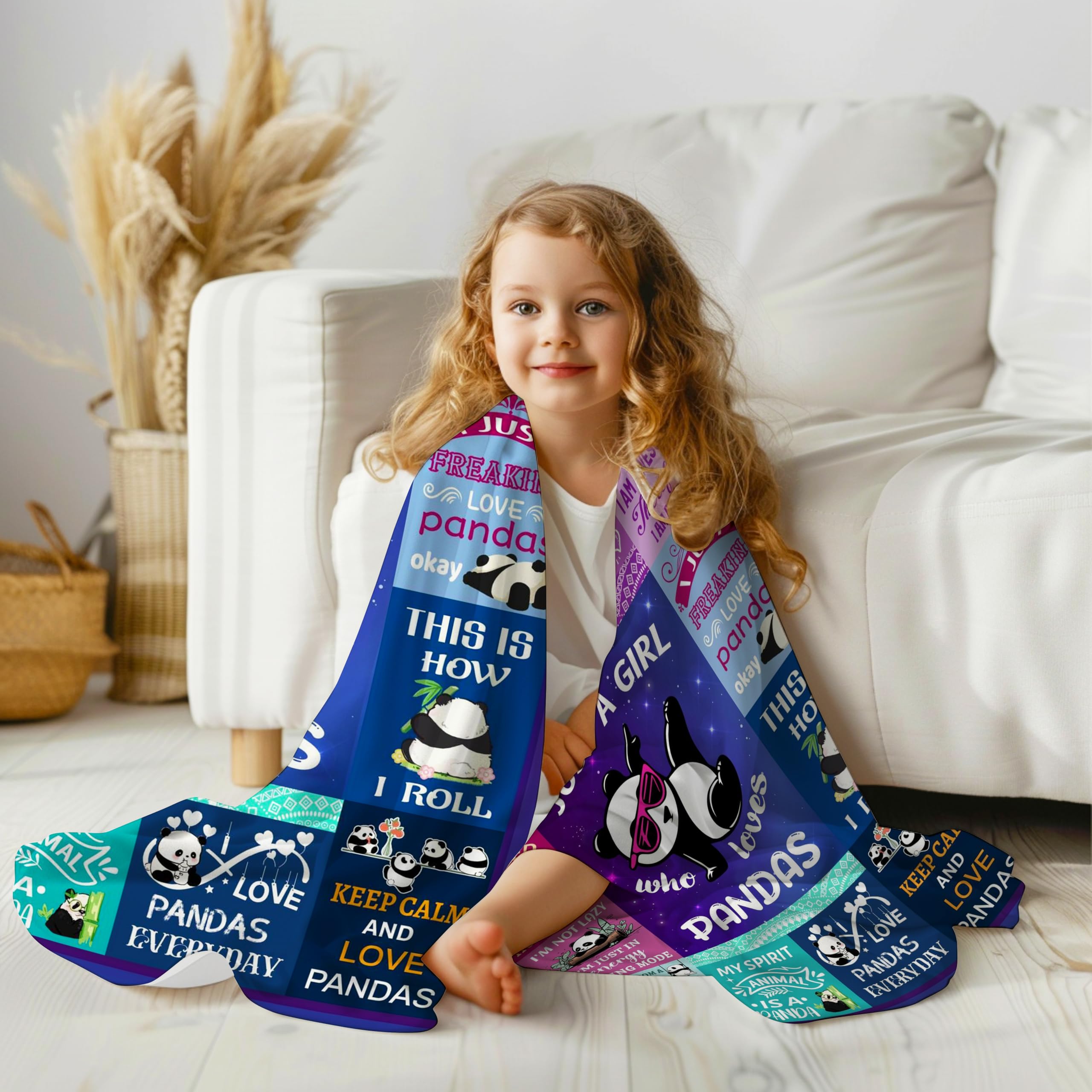 Manta de Panda para Niñas Mujeres Amantes de los Pandas - Imagen 5