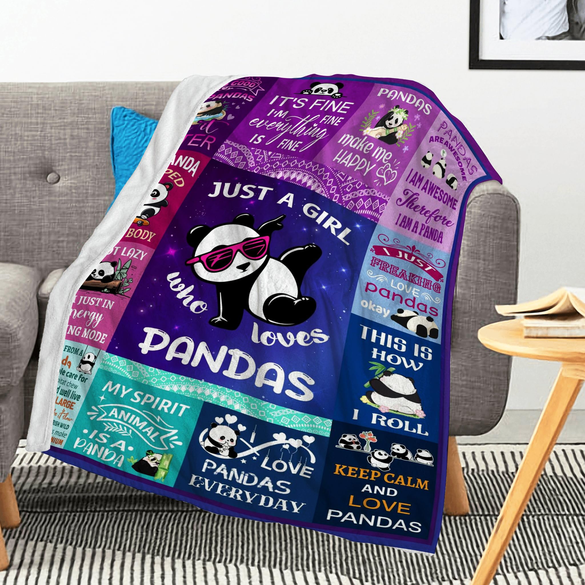 Manta de Panda para Niñas Mujeres Amantes de los Pandas - Imagen 3