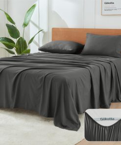 Juego de sábanas para cama completa GOKOTTA de 4 piezas,