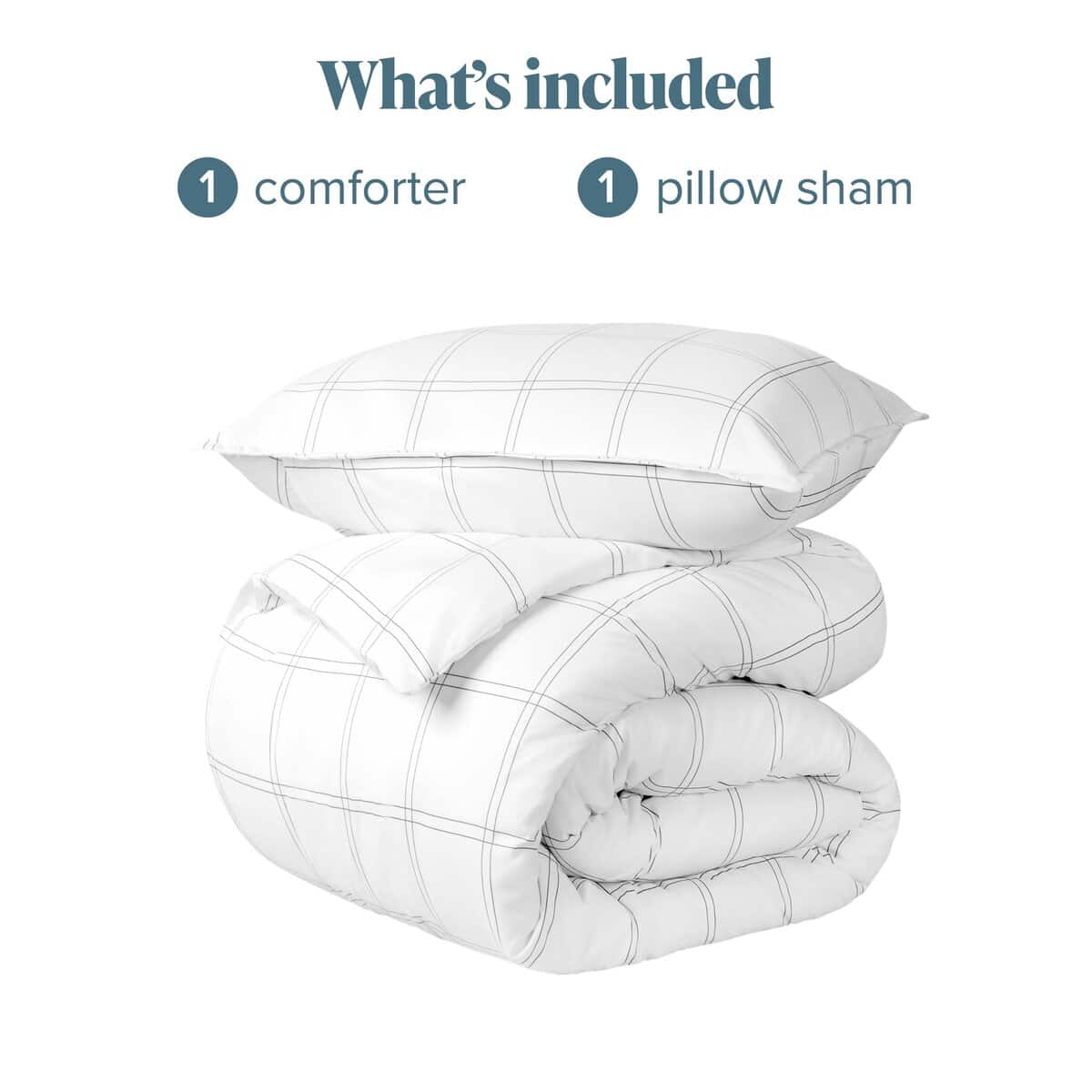 Juego de Edredón Bare Home - Tamaño -Blanco/Gris - Imagen 6