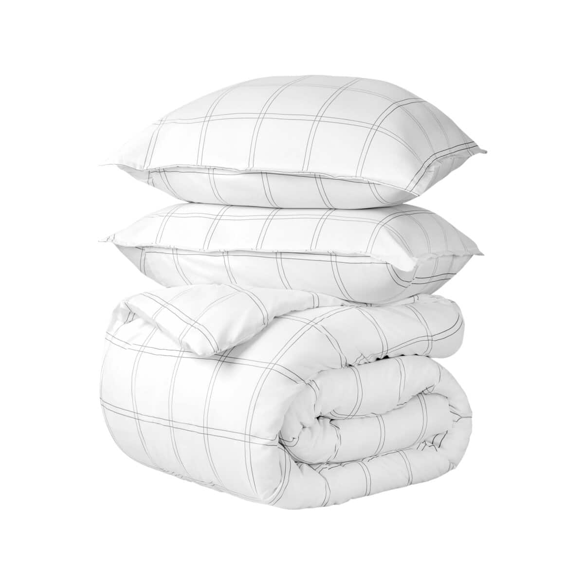 Juego de Edredón Bare Home - Tamaño -Blanco/Gris