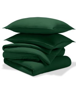 Juego de Edredón Bare Home - Tamaño Full - -Verde Bosque