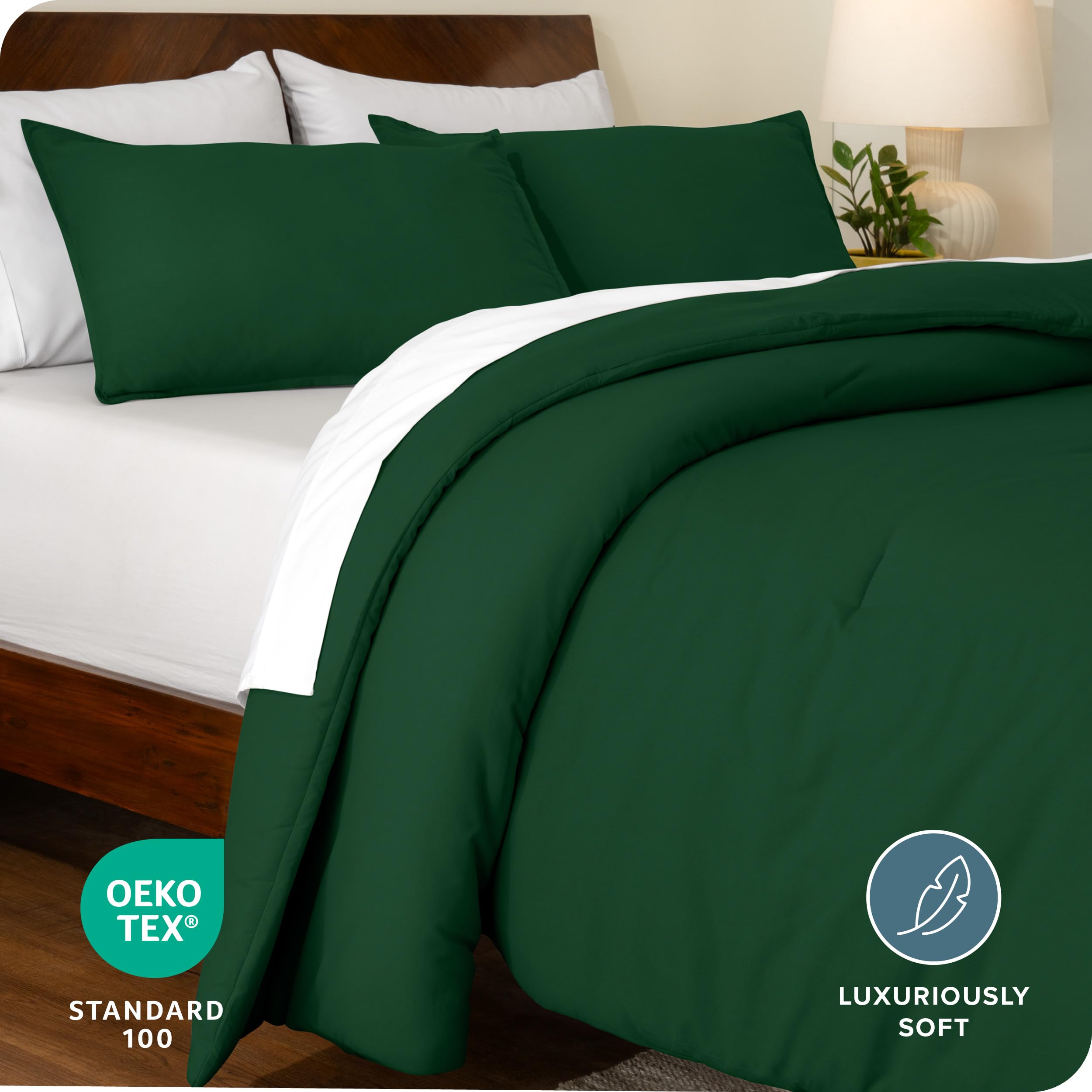 Juego de edredón Bare Home - Tamaño -Verde Bosque - Imagen 5