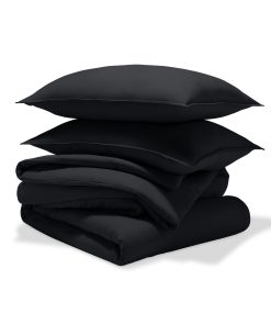 Juego de Edredón Bare Home - Tamaño Completo - -Negro