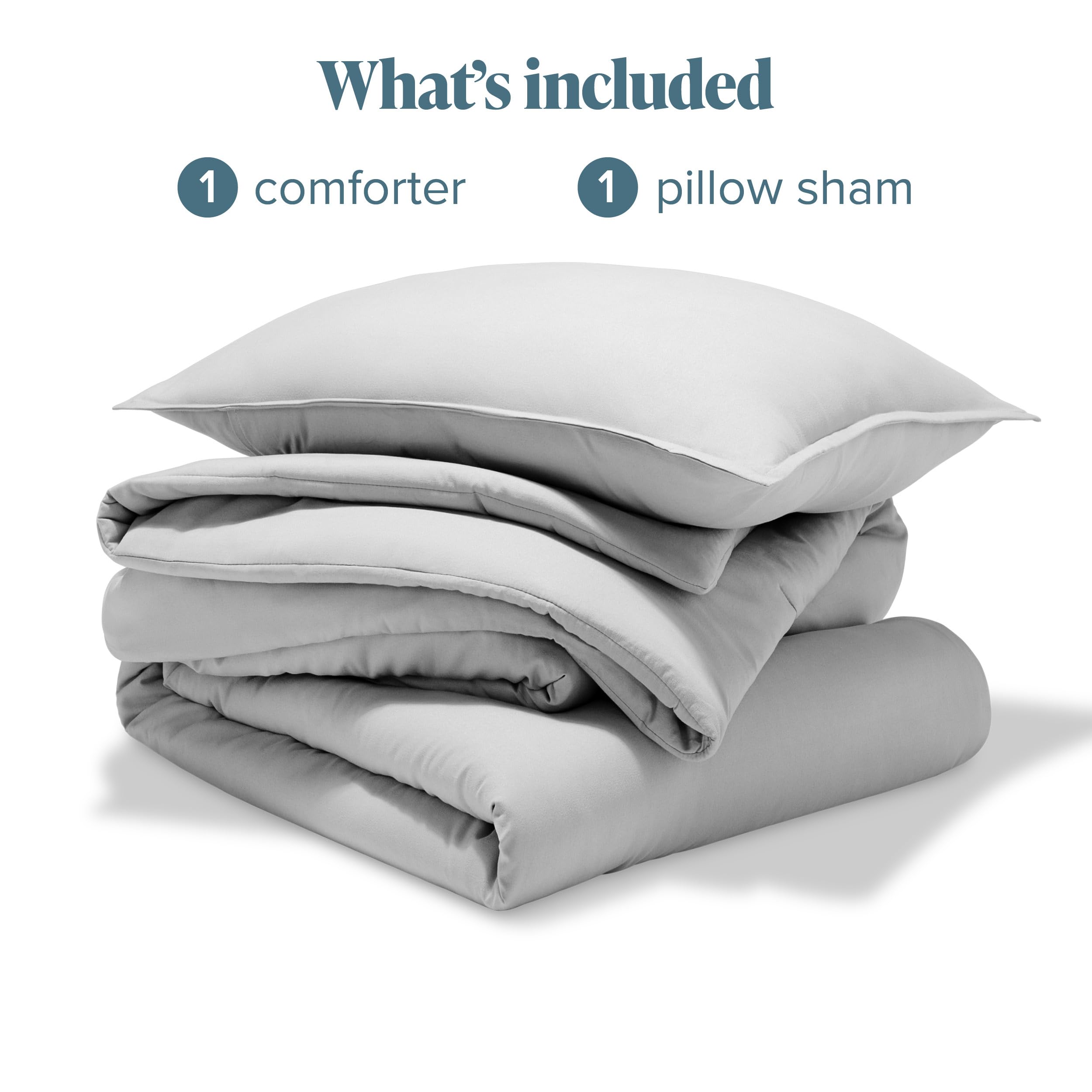 Set de Edredón Bare Home - Tamaño -Gris Nube - Imagen 6