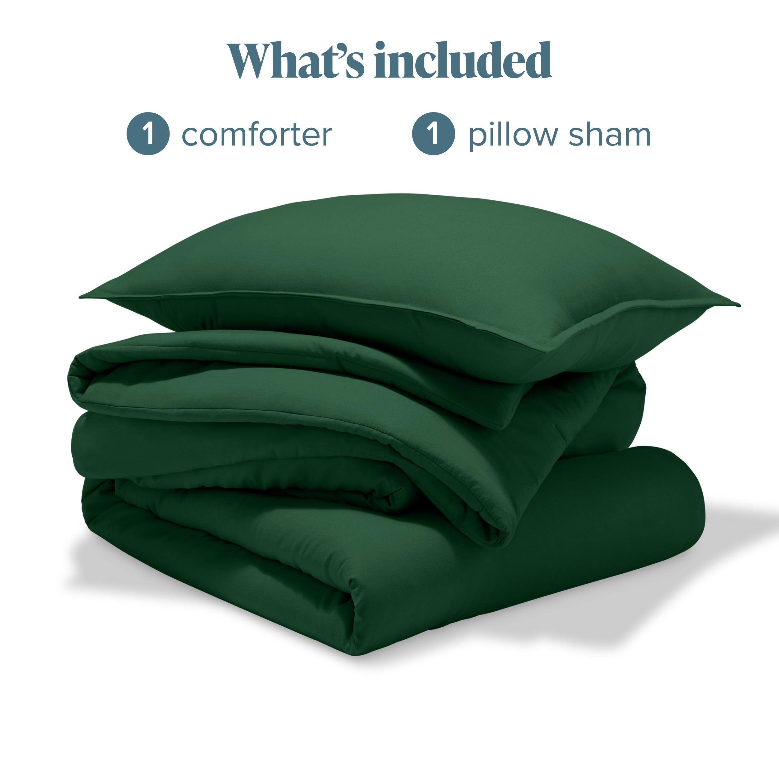 Juego de edredón Bare Home - Tamaño -Verde Bosque - Imagen 6