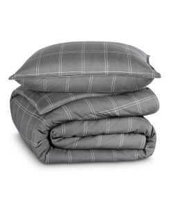 Juego de Edredón Bare Home - Tamaño -Gris/Blanco