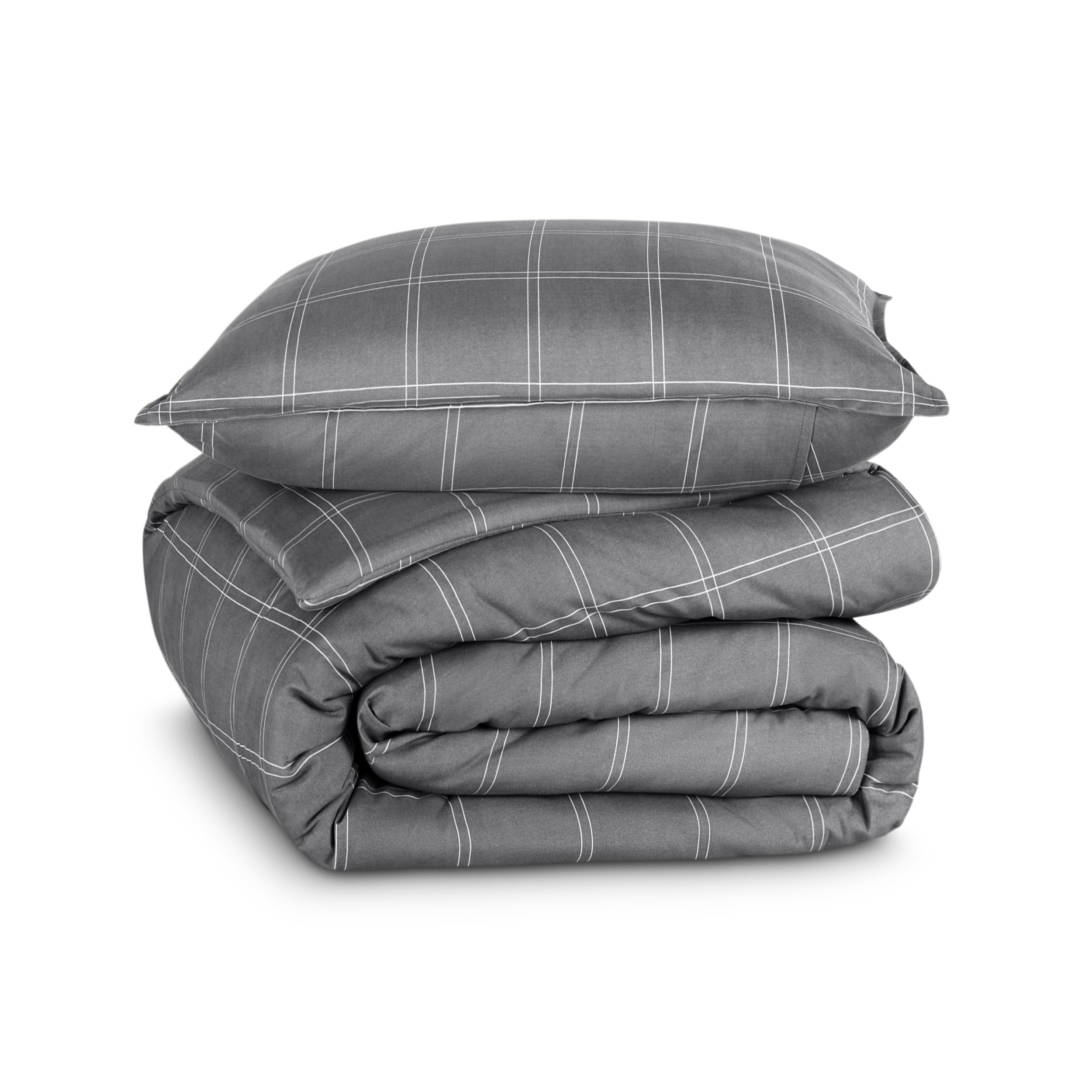 Juego de Edredón Bare Home - Tamaño -Gris/Blanco