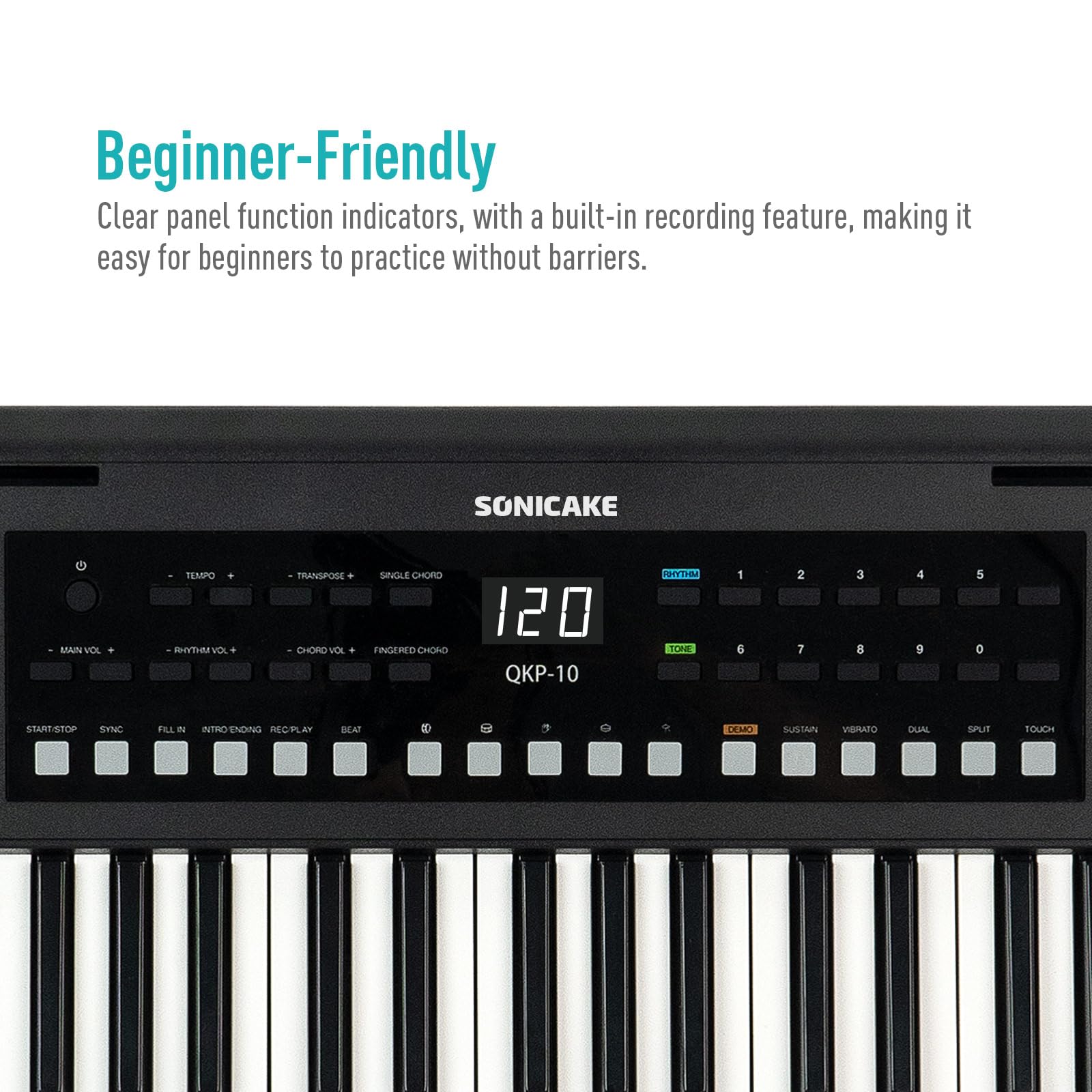 Teclado Electrónico Premium de 61 Teclas Sonicake para - Imagen 6