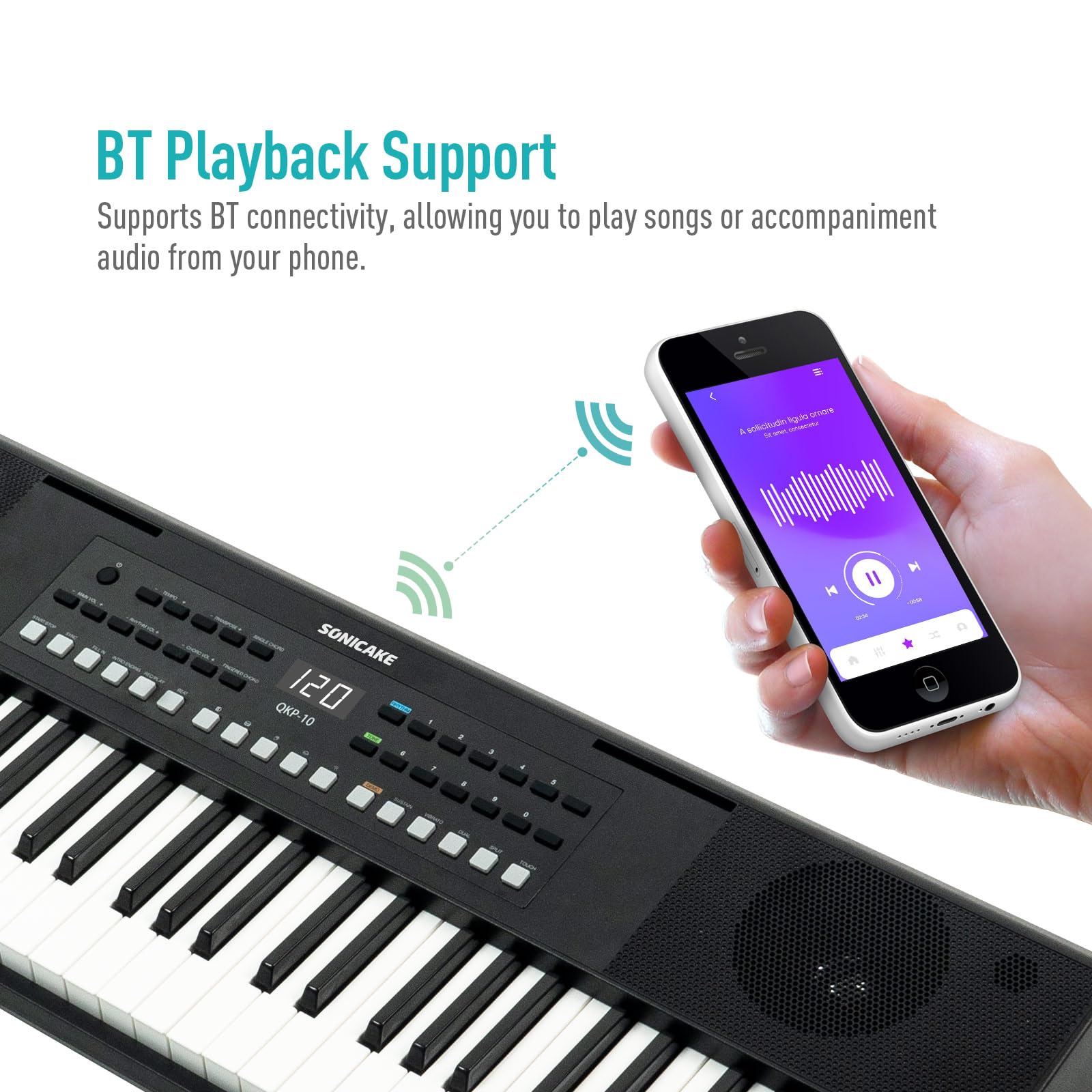 Teclado Electrónico Premium de 61 Teclas Sonicake para - Imagen 7