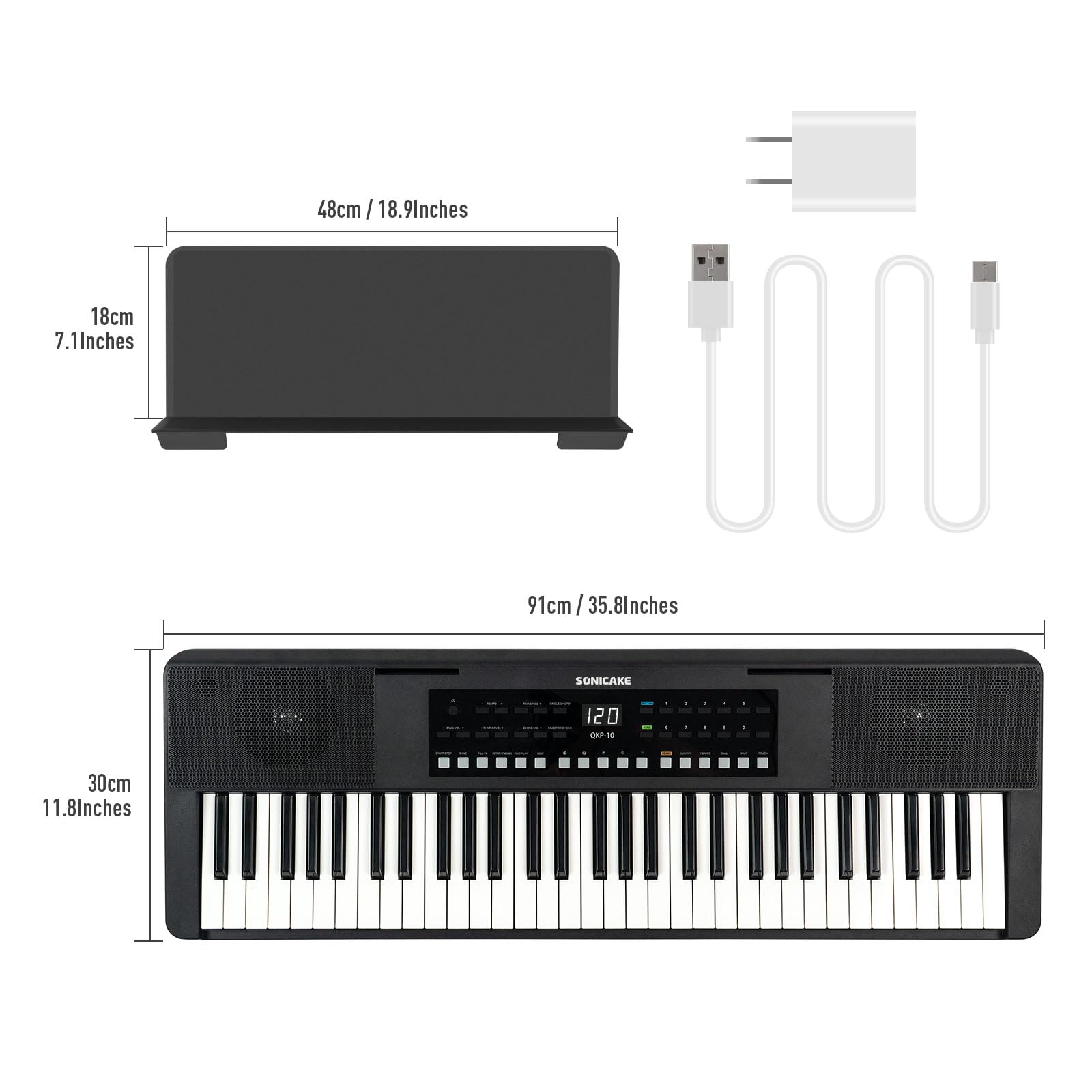 Teclado Electrónico Premium de 61 Teclas Sonicake para - Imagen 8