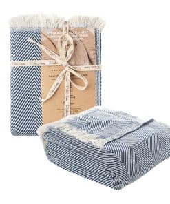 Cobertor de Cama de Algodón Chevron Dreamy RIKKA, Cobertor