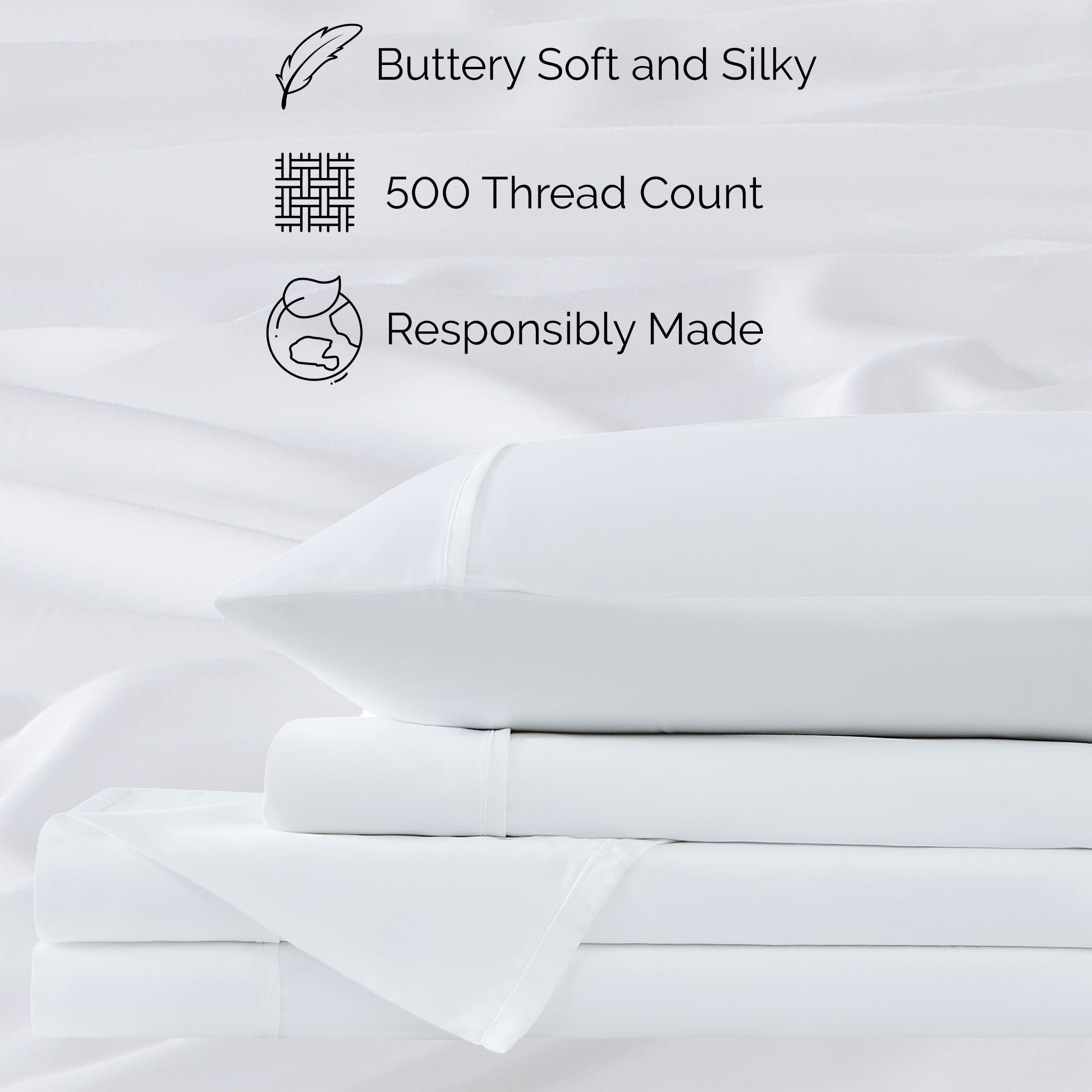 Juego de sábanas ultra suave Queen, sábanas de - Imagen 5