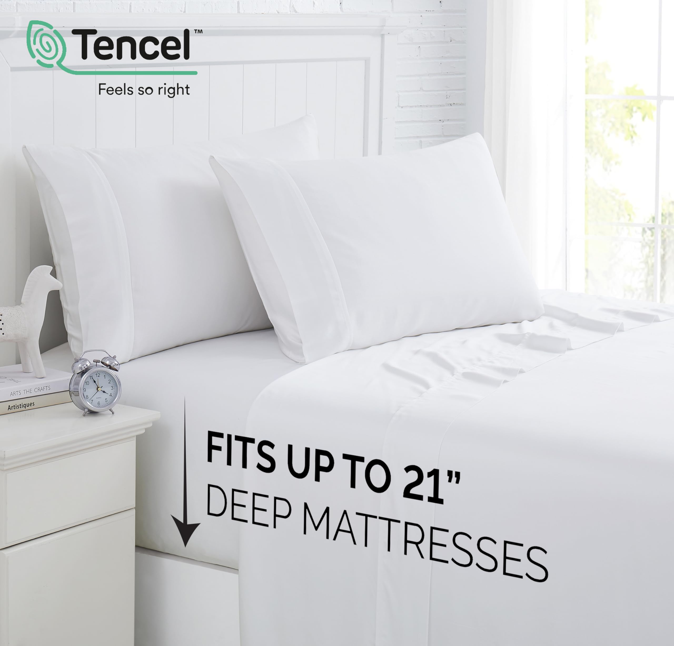 Juego de sábanas ultra suave Queen, sábanas de - Imagen 4