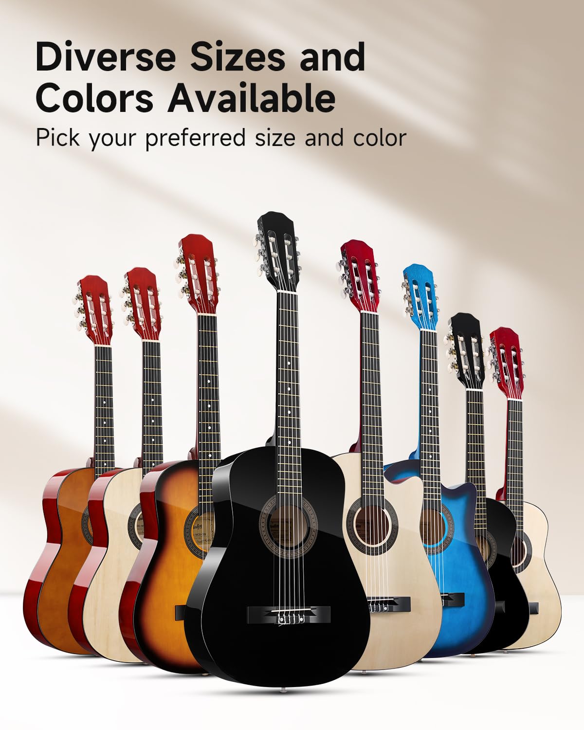 Guitarra Acústica Moukey de 30" para Principiantes Niños - Imagen 9