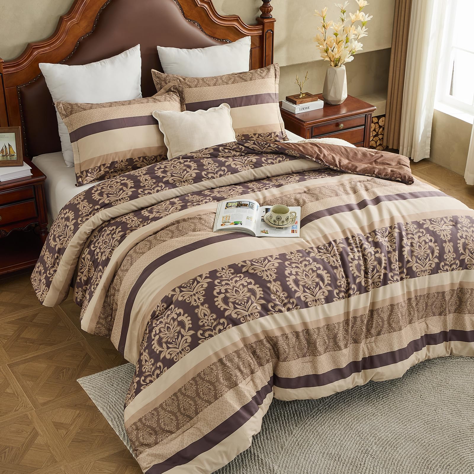 Conjunto de Edredón VatinHK Damask King Size - Lujoso Juego - Imagen 4
