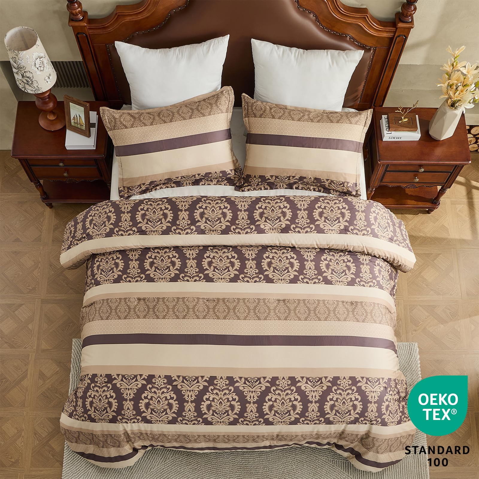 Conjunto de Edredón VatinHK Damask King Size - Lujoso Juego - Imagen 5