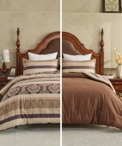 Conjunto de Edredón VatinHK Damask King Size - Lujoso Juego