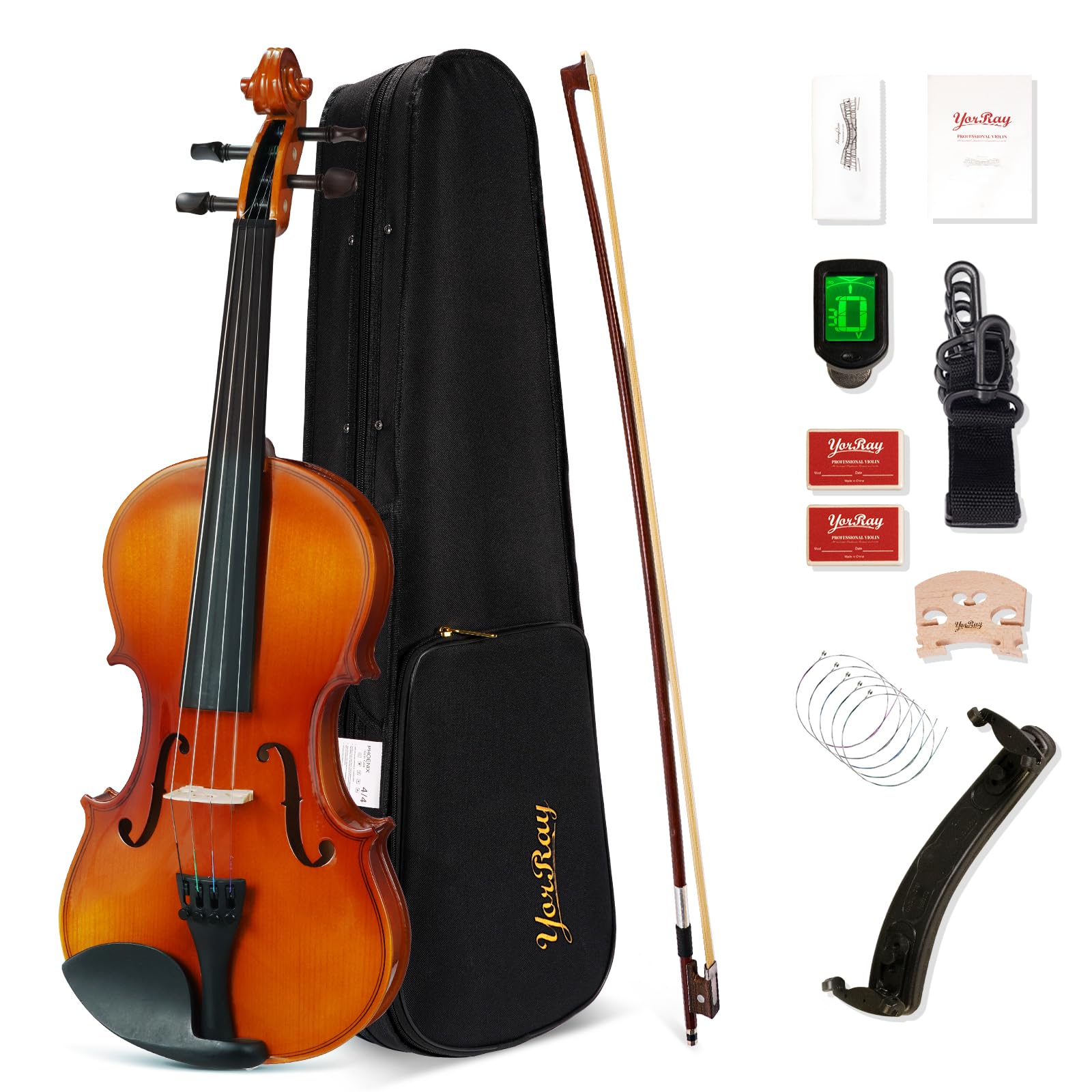 Kit de Violín 4/4 Tamaño Completo para Adultos