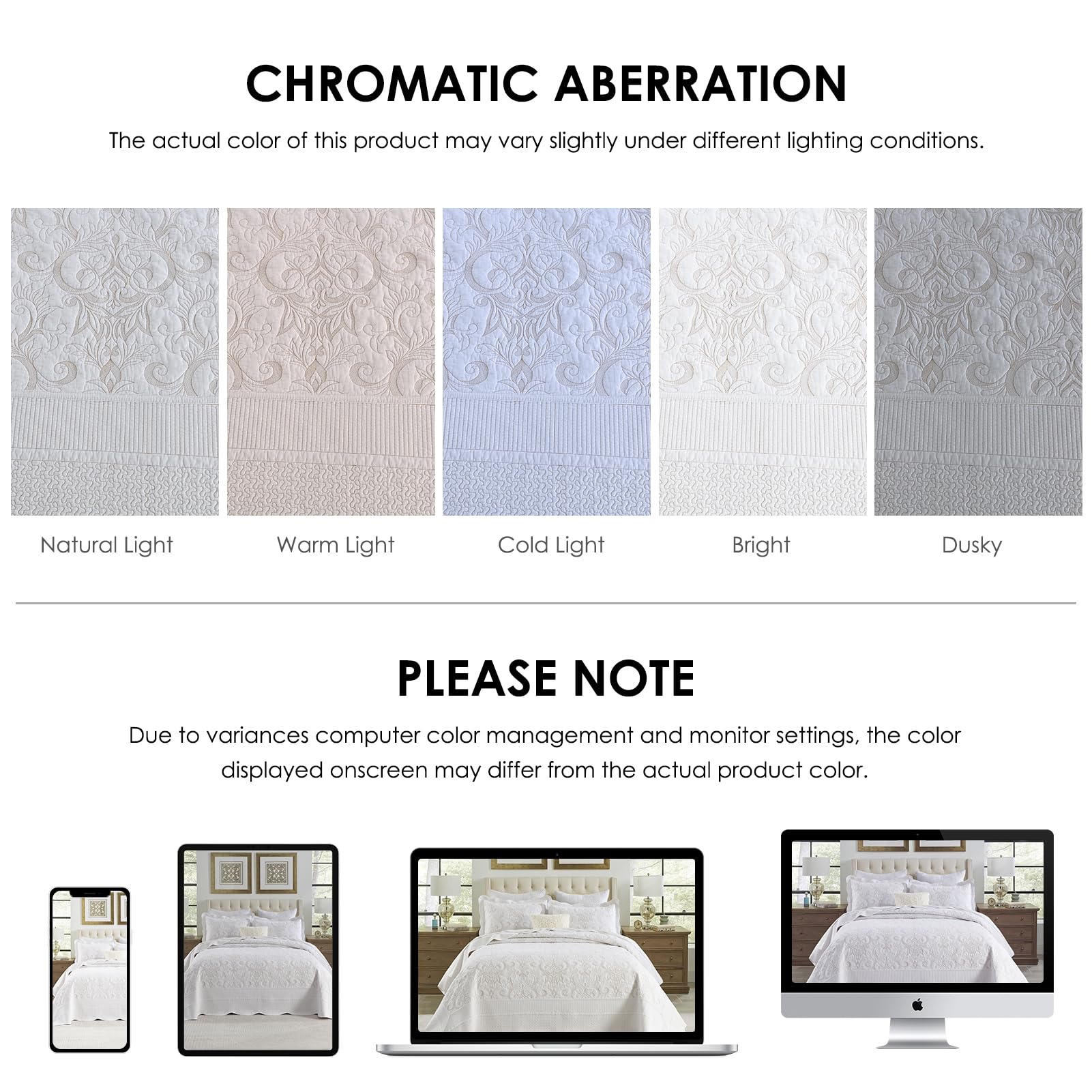 Colcha de Cama QuiltEase Oversized King - 120" Lx128 W - Imagen 7